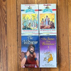 VHS Lot (4) Hanna-Barbera’s and more Religious / Christian Kids Children Family